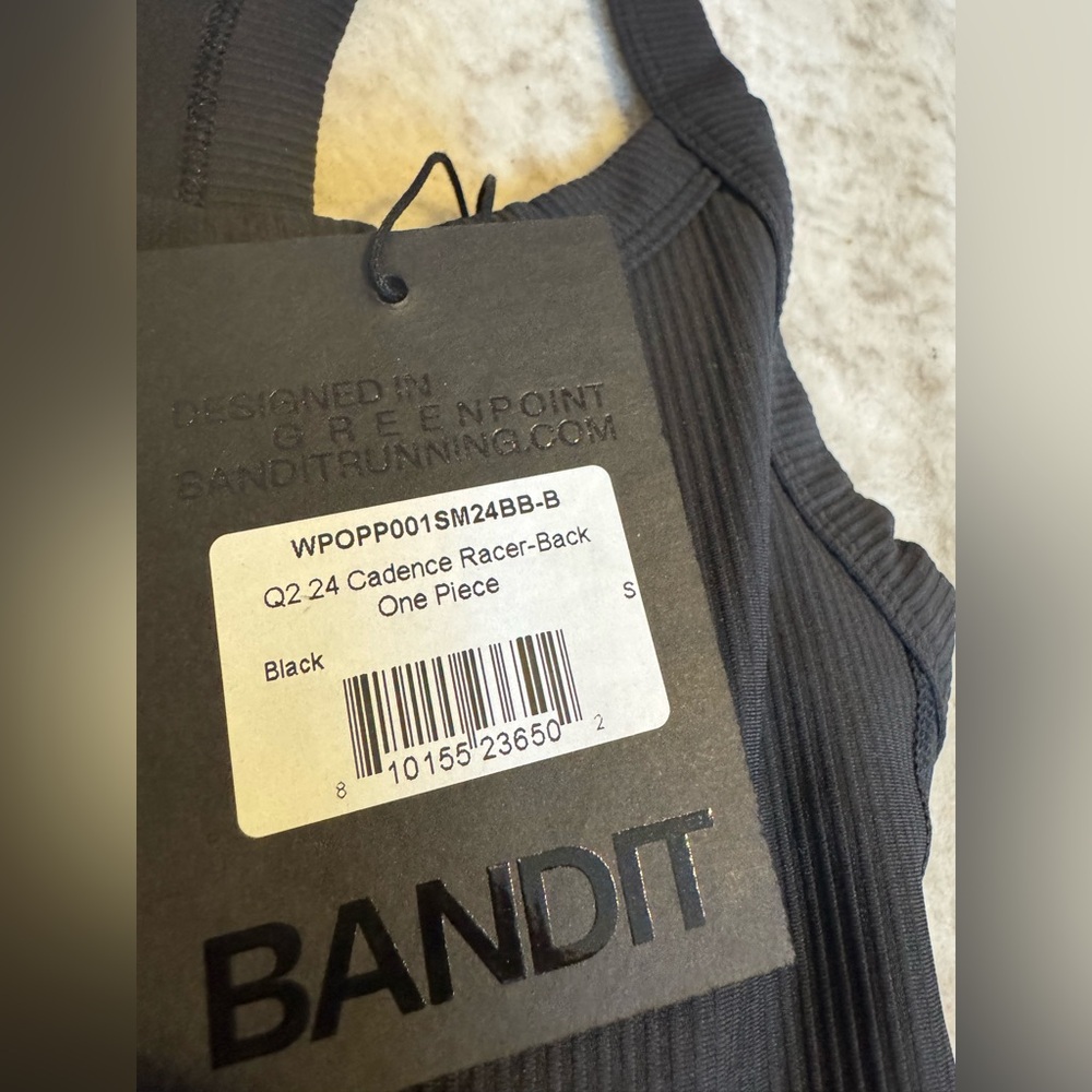 NWT, Bandit Running CADENCE™ SCOOP NECK ONE PIECE - BLACK - Picture 5 of 6